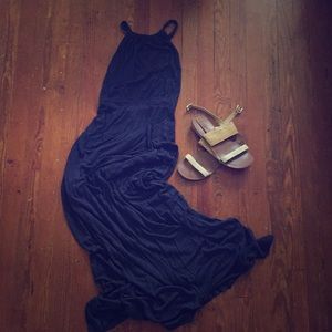 LOFT. MEDIUM. Navy maxi dress